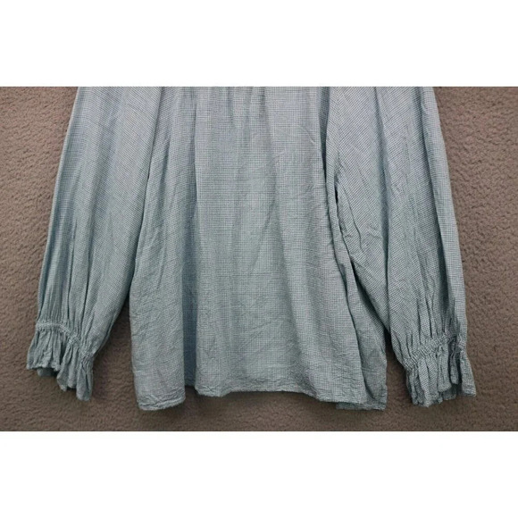 Tommy Bahama Pullover Gingham Balloon Sleeves-Size XL - Picture 7 of 7